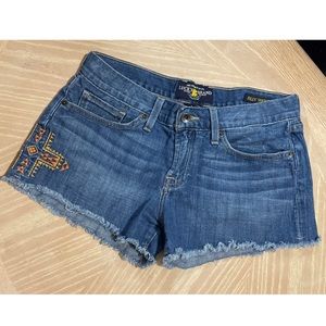 Aztec Embroidered Shorts